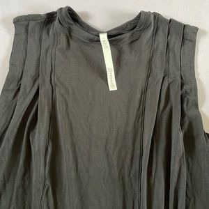 Black lululemon modal pleated shoulder tank